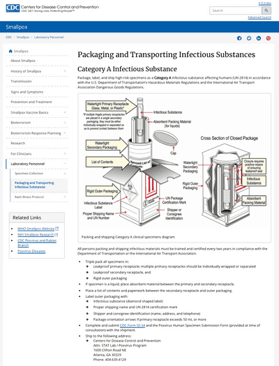 Packaging And Transporting Infectious Substances: Category A (UN 2814 ...